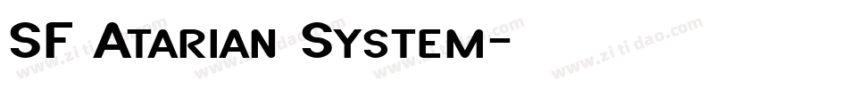 SF Atarian System字体转换